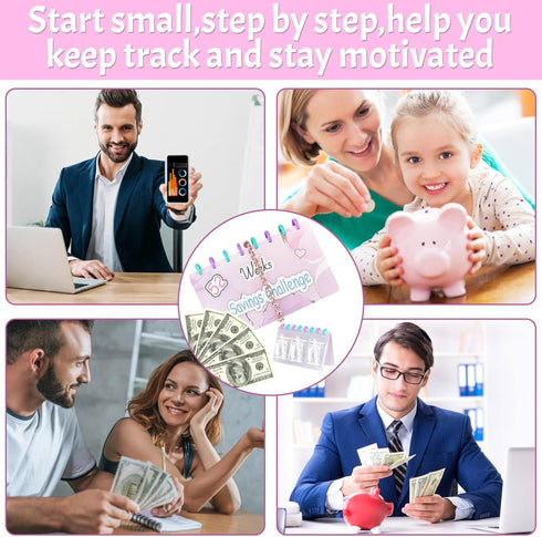 52 Weeks Saving Challenge Binder Budget Planner, Budget Book With Cash Envelopes Savings Challenge, Budget Book Planner, Money Binder For Saving...