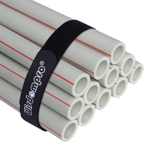 Extra Large 4 Pack 2 x 48 Inches Hook and Loop Strap, Reusable Fastening Cable Tie Down Straps by Wisdompro - Reusable, Durable Functional Cinch C...