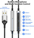 USB Headphones with Microphone for Laptop, 2.3M USB-A Earbuds for PS5,HiFi Stereo Wired Earphones Half in-Ear Headset with Volume Control Mute Aud...