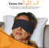 Happyluxe Escape Sleep Mask - Buttery Soft Airplane Eye Mask for Sleeping or Napping in Bed. Machine Washable. - Jet Black, Made in USA...