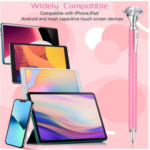 Stylus Pen, Big Diamond Multi-Tips Stylus Pens for Touch Screens Capacitive Stylus Universal Stylist Pen for for iPad iPhone and All Other Tablets...