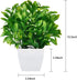 MARTINE MALL 10.3 Inches Faux Eucalyptus Plants Potted Artificial Plants in Pot Faux Plants Indoor Fake Potted Plants Fake Green Plant Bonsai with...