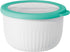 Oggi Prep, Store & Serve Plastic Bowl w/See-Thru Lid- Dishwasher, Microwave & Freezer Safe, (1.4 qt) White/Aqua...