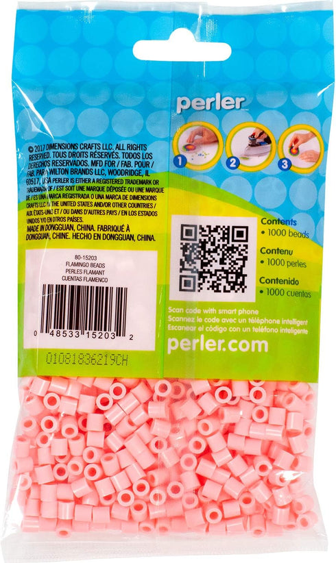 Perler Beads Fuse Beads for Crafts, 1000pcs, Flamingo Pink...