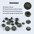 WETUFIN - 30 Sets Leather Snap Buttons Set 17MM (0.67inch) Bronze Snaps for Leather Snaps (Bull & Lion & Anchor Style) and Fastener Kit Tool Decor...