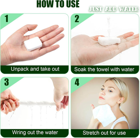 Large Compressed Towels,Ultra Soft Disposable Face Towel, Thicken Magic Mini Towel Portable Cotton Coin Tissue for Travel,Camping,Hiking,Sport, Ho...