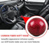 RYANSTAR Carbon Fiber Shift Knob Gear Shifter Knobs with 3 Adapters Round Ball Stick Shifter Level Red...