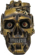 Ebros Gift Mad Max Steampunk Geared Cyborg Robotic Skull Decorative Box Figurine Skull Bowl Container Jewelry Trinket Storage Stash Box Or Pen Mak...