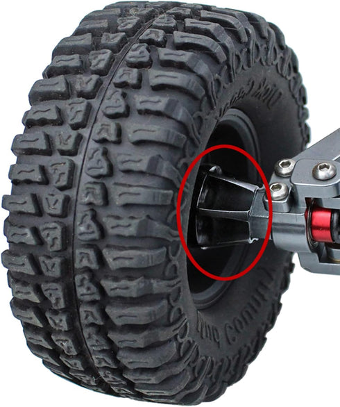 4Pcs RC Metal 12mm Hex Wheel Hubs Adapters for 1.9/2.2inch Beadlock Wheel Rim Axial Scx10 Trx4 Wraith Gen7 Gen8 D90 CC01 1/10 RC Crawler (15mm)...