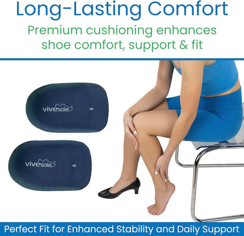 Gel Heel Cups for Heel Pain Relief (Pair) - Shock Absorbing Shoe Inserts Soles for Women, Men - Heavy Duty Arch Support Pads for Flat Feet & Plant...