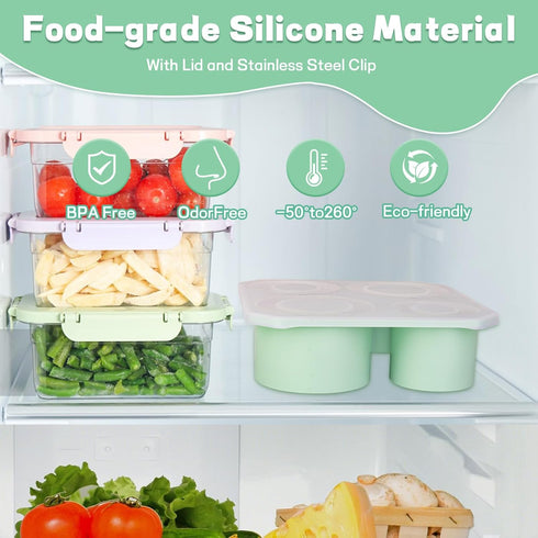 Ice Cube Tray for Stanley Cup 40oz 30oz 20oz 14oz Tumbler Ice Mold, Silicone Ice Tray With Lids for Chilling Cocktails, Whiskey, Drinks, Coffee, E...