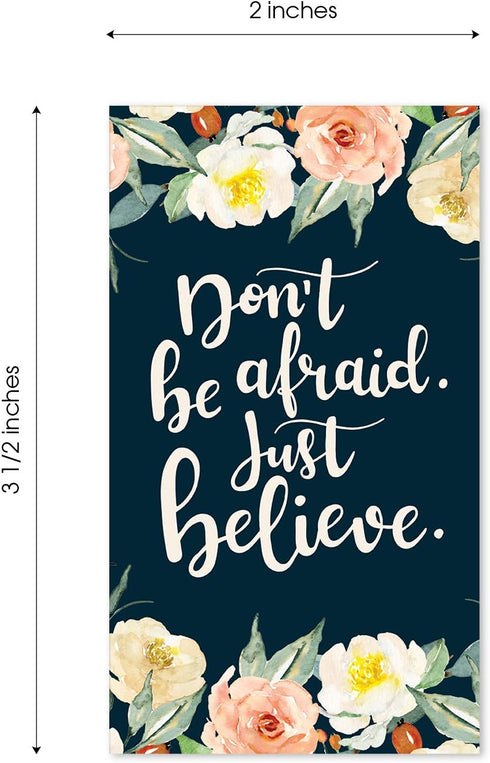 Canopy Street Inspirational Quote Cards / 50 Positivity Cards / 25 Uplifting Designs / 2" x 3.5" Flat Mini Motivational Business Card Sized Notes/...