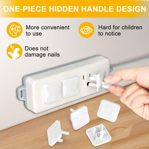Outlet Covers Baby Proofing (40 Pack) with Hidden Pull Handle Outlet Plug Covers Prevent Electric Shock Hazard Outlet Protector Difficult for Kids...