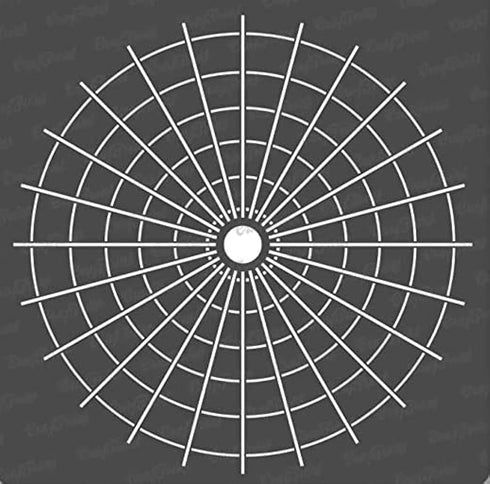 CrafTreat Wall Stencils for Painting Large Pattern - Radar - Mandala Stencil for Dot Painting - 12x12 Inches - Reusable DIY Art and Craft Stencils...