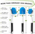 Dish Brush Set of 3 with Water Bottle Brush, Dish Scrub Brush and Scrubber Brush - Kitchen Scrub Brushes, Non Slip Long Handle for Cleaning Cleane...