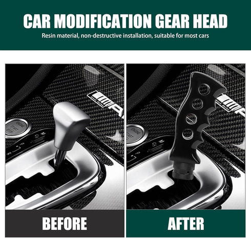 UGSHY 1 PC Car Personalized Shift Knob, Creative Four-Hole Handle Shape Manual Gear Shift Headband M8/M10/M12 Adapter, Universal Decorative Modifi...