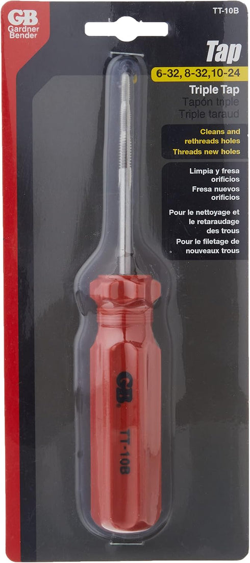 Gardner Bender TT-10B Electricians Tapping and Rethreading Tool, 3 Tap Sizes 6-32, 8-32, & 10-24...