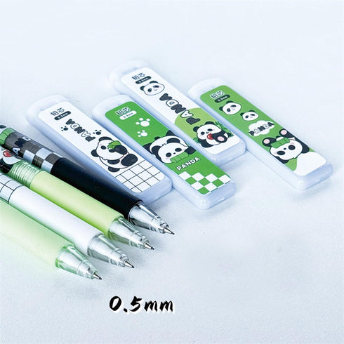 4 Pcs Mechanical Pencils with Refills 0.5mm Cute Panda Mechanical Pencil Kawaii Cartoon Pencils School Pencil for Kids Students Girls Boys Women (...