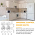 AMI PARTS Universal White Control Knobs with 12 Adapters 4-Pack Universal Knobs for Oven/Stove/Range