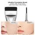 Ultrathin Foundation Brush for Liquid Makeup,Flat Spatula Liquid Foundation Brush Premium Face Korean Makeup Brush for Blending Cream (Silver)...