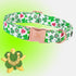Elegant little tail Dog Collar, Green Clover Pet Collar Dog Collar, St Patrick's Day Dog Collar, Holiday Pet Collar Cute Puppy Collar Adjustable P...