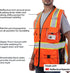 Reflective Safety Vest Orange Mesh, Made with 3M Reflective Tape, Heavy Duty Vest with ID pocket, Padded Neck, Orange 3XL...