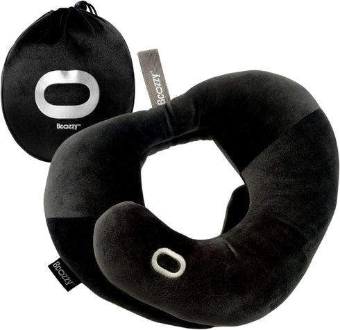 BCOZZY Neck Brace Pillow - Patented Relief for Neck Pain and Supportive Sleep-Soft, Washable, and Adjustable for Comfortable Resting. Black...