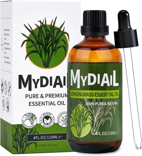 Lemongrass Essential Oil 4oz Pure Lemongrass Oil Natural Undiluted Essential Oil for Humidifier, Diffuser, Massage, Home Cleaning, Skin & Hair Car...