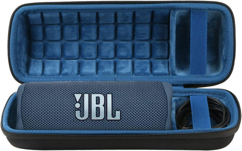 co2CREA Hard Travel Case Replacement for JBL Flip 6 FLIP 5 Waterproof Portable Bluetooth Speaker (Black Case + Inside Blue)...