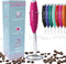 Elementi Electric Milk Frother with Stand - Drink Mixer Handheld & Drink Frother - Coffee Whisk - Pink Coffee Maker - Electric Frother - Espumador...