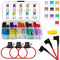 MuHize Mini ATM Fuse Tap Kit with 16 AWG Wiring - 120 Pcs 5A to 30A Fuses for Car RV Camper | Locking Holder Design...