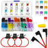 MuHize Mini ATM Fuse Tap Kit with 16 AWG Wiring - 120 Pcs 5A to 30A Fuses for Car RV Camper | Locking Holder Design...