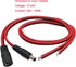 Halokny DC Power Pigtails Cable, 1 Pairs 14AWG DC5.5x2.1mm 12V 5A Male & Female Connectors Power Single Ended Extension Cable for CCTV Security Ca...