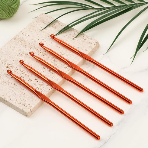 6PCS 5.5 mm Crochet Hook, Aluminum Crochet Hooks, US Size I (Size 9) Knitting Needles for DIY Craft Yarn, Hook Crochet Needles for Beginners Women...