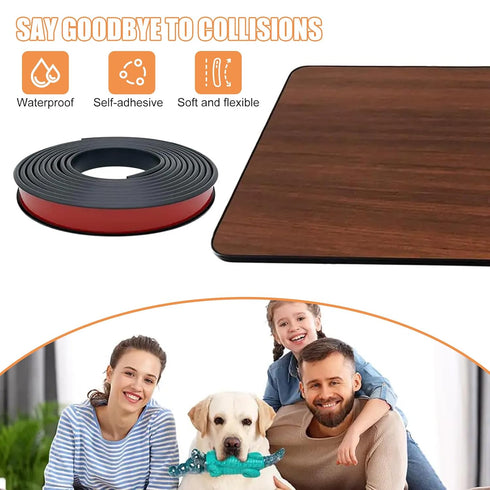 U Shape Edge Banding, Soft Self Adhesive Veneer Edge Banding 16.4Ft Countertop Edge Trim for Cabinets Table Sheet Metal Countertop Shelves Furnitu...