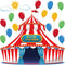 gisgfim Circus Decorations Carnival Party Bulletin Board Cutouts for Classroom Large Carnival Tent Bulletin Board Cut Outs Circus Theme Party Deco...