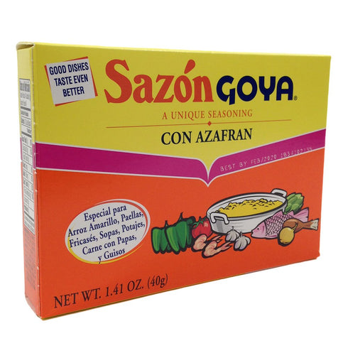 Chefs Secret Ingredient Goya All Purpose Seasoning Bundle with Goya Adobo with Pepper 8 Oz, Sazon Goya Con Culantro Y Achiote 1.41 Oz, and Sazon G...