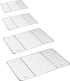 P&P CHEF Baking Cooling Rack Set for Cooking Roasting, 4-Piece Stainless Steel Wire Racks for Oven Use, Healthy & Dishwasher Safe, Rectangle, 8.6 ...