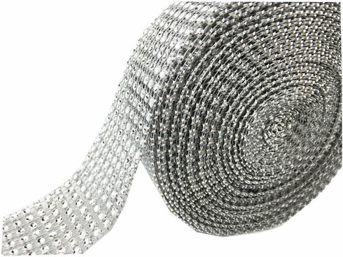 8 Row 10 Yard Rhinestones Diamonds Ribbon Bling Wrap for Crafts for Wedding Cakes, Birthday Decorations, Baby Shower Events,Party Supplies, Arts R...