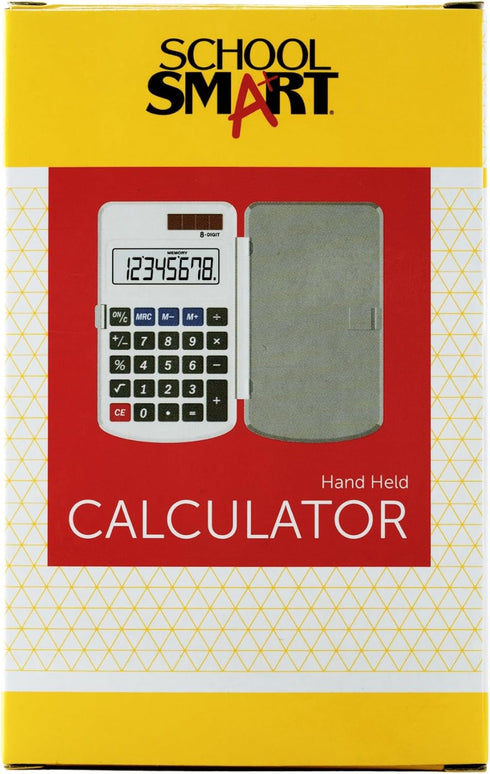 School Smart 8-Digit LCD Dual Power Pocket Calculator, 2-7/8 x 3/8 x 4-5/8 Inches...