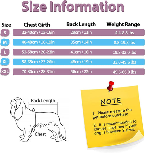 Coppthinktu Dog Recovery Suit Dog Surgery Recovery Suit Female, Dog Onesies Dog Surgical Recovery Suit for Small Medium Large Dogs, Pet Recovery S...