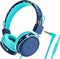 okcsc B2 Kids Cartoon Headphones with Mic, 85dB Safe Volume Limited On-Ear Headset for Kids Girls Boys, Foldable Adjustable 3.5mm Jack Stereo Wire...