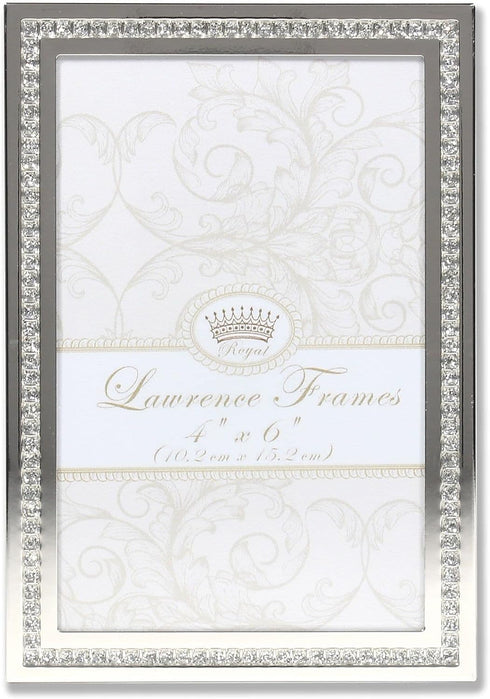 Lawrence Frames Lawrence Royal Designs 4x6 Dazzle Silver and Glitter Picture Frame...
