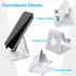 Crpich Acrylic Cell Phone Stand, Portable Phone Holder, Phone Stand for Desk, Compatible with Phone15 14 13 12 Pro Max Mini 11 Xr Plus SE, Switch,...