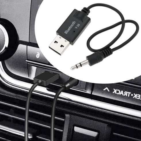 Create idea 2Pcs USB Bluetooth to AUX Cable Receiver 3.5mm in-Line Bluetooth Audio Adapter Compatible with Mini Cooper Gen 2 3 R56 R55 F56 F55 R60...