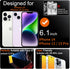 Privacy Screen Protector for iPhone 14 / iPhone 13 / iPhone 13 Pro, Anti-Spy Tempered Glass Gradient Colorful Private Mirror Anti Bluelight Full C...