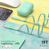 TALK WORKS Flat Lightning Charging Cable Compatible w/iPhone 14/Plus/Pro/Pro Max, 13/Mini/Pro/Pro Max, 12/Pro/Pro Max/Mini, 11/Pro/Pro Max, XR, XS...