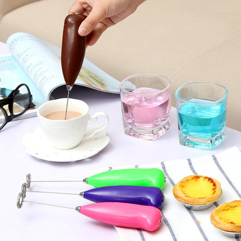 Mini Handheld Electric Stirrer Milk Frother Foam Maker Cappuccino Frother Latte Frother Coffee Frother Hand Mixer Egg Beater Egg Milk Shake Mixer(...