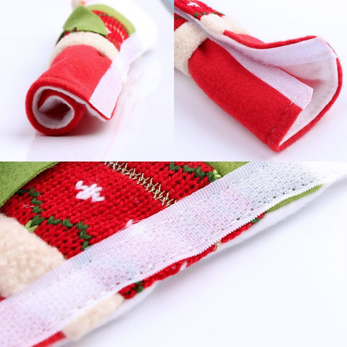 OurWarm Christmas Refrigerator Handle Covers Set of 3, Christmas Kitchen Decor Snowman Fridge Handle Cover Appliance Handle Covers for Christmas Decorations