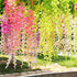 DearHouse 12 Pack 1 Piece 3.6 Feet Artificial Fake Wisteria Vine Ratta Hanging Garland Silk Flowers String Home Party Wedding Decor (Pink)...
